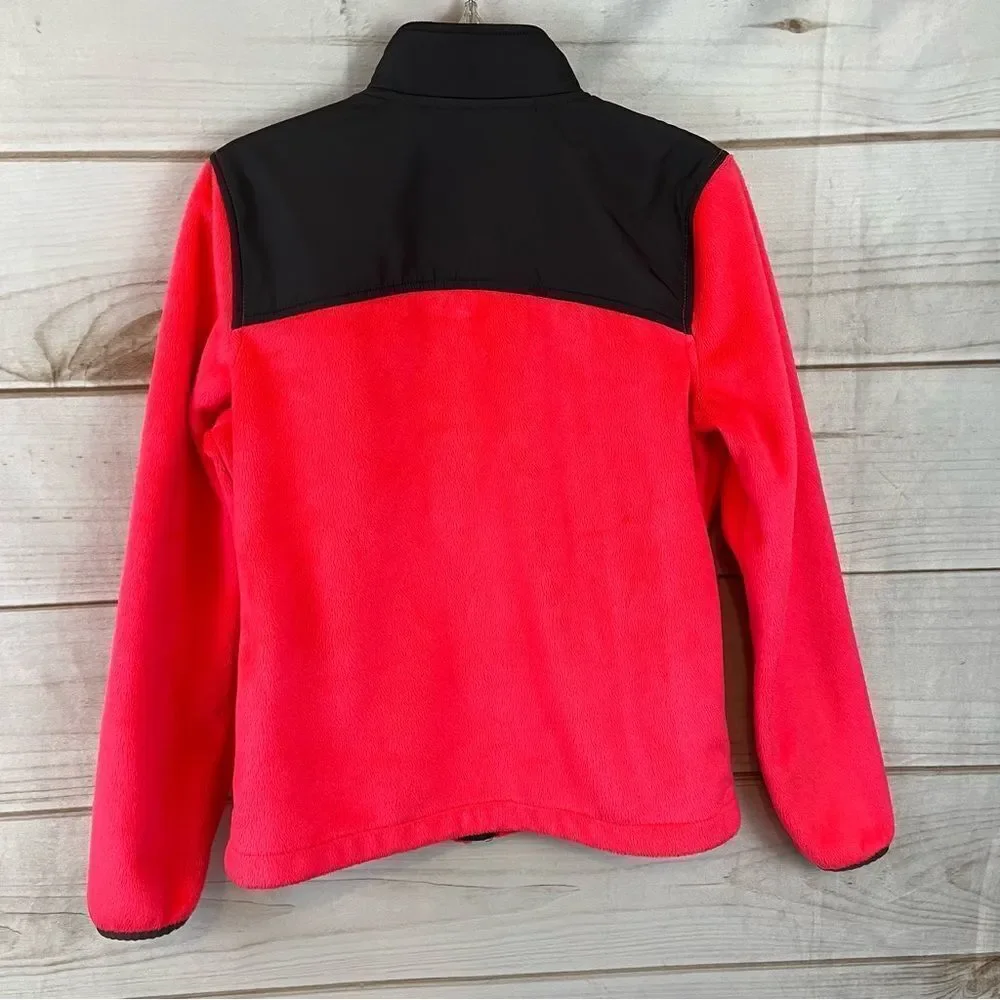 Fila Sport Girls Fleece Zip Up Track Jacket Hot Pink & Gray Medium (10-12)